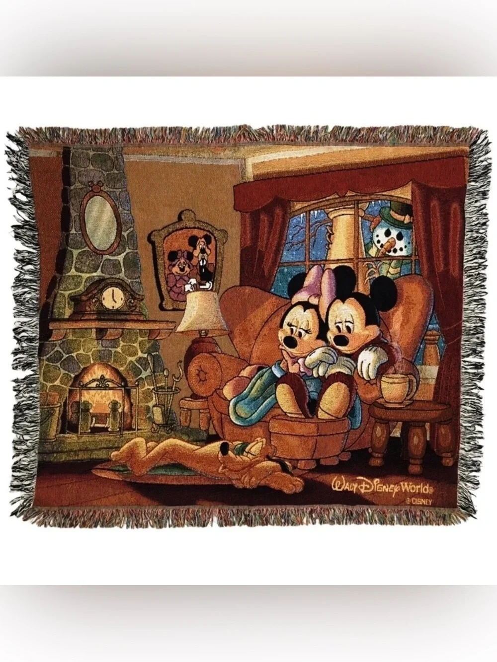 Walt Disney World Mickey & Minnie Cozy Throw Blanket
